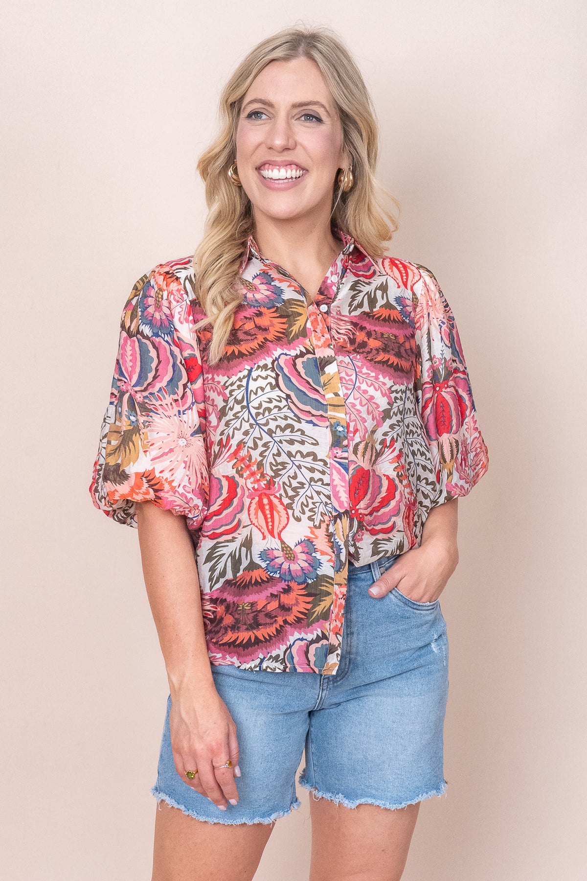 Rita Shirt in Pink Multi