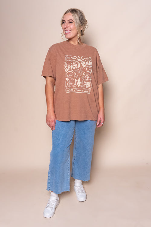 Nahla Relaxed Tee in Cinnamon - All About Eve
