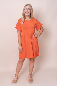 Didi Dress in Burnt Orange