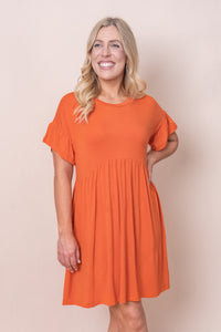 Didi Dress in Burnt Orange