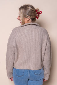 Bridie Knit Zip Through in Oat - All About Eve