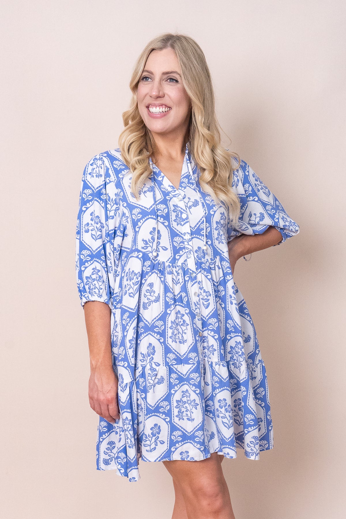 Francine Dress in Blue Iris