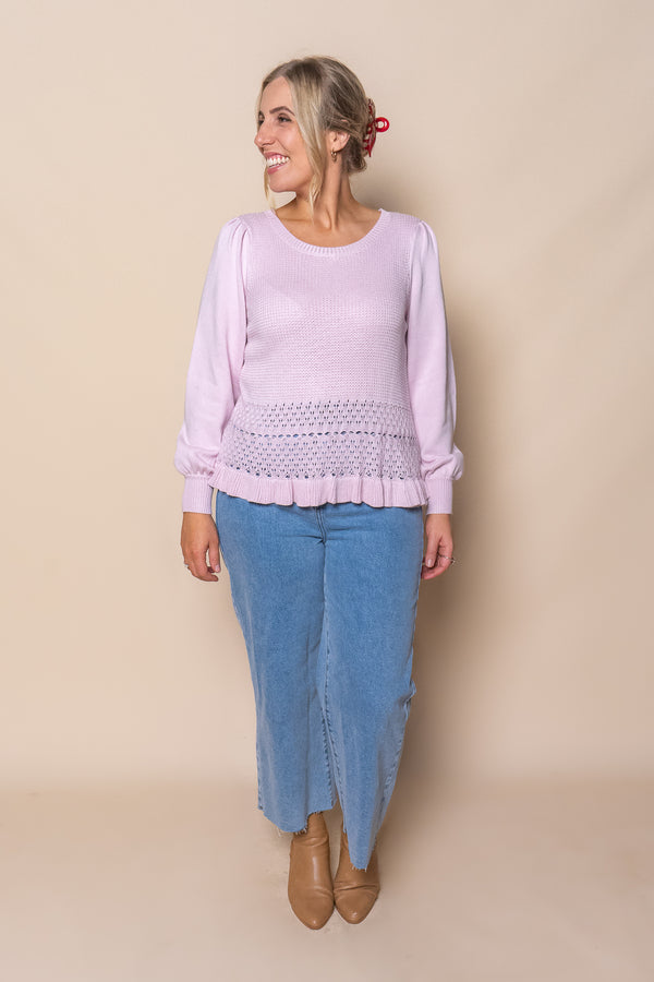 Vicki Knit Jumper in Blush Pink