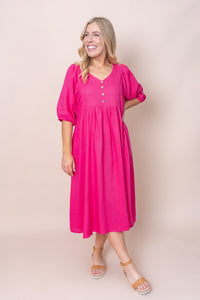 Emery Dress in Fuchsia