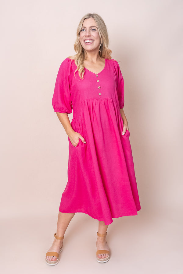 Emery Dress in Fuchsia