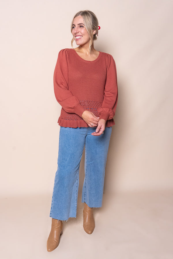 Vicki Knit Jumper in Rust