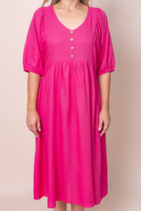 Emery Dress in Fuchsia