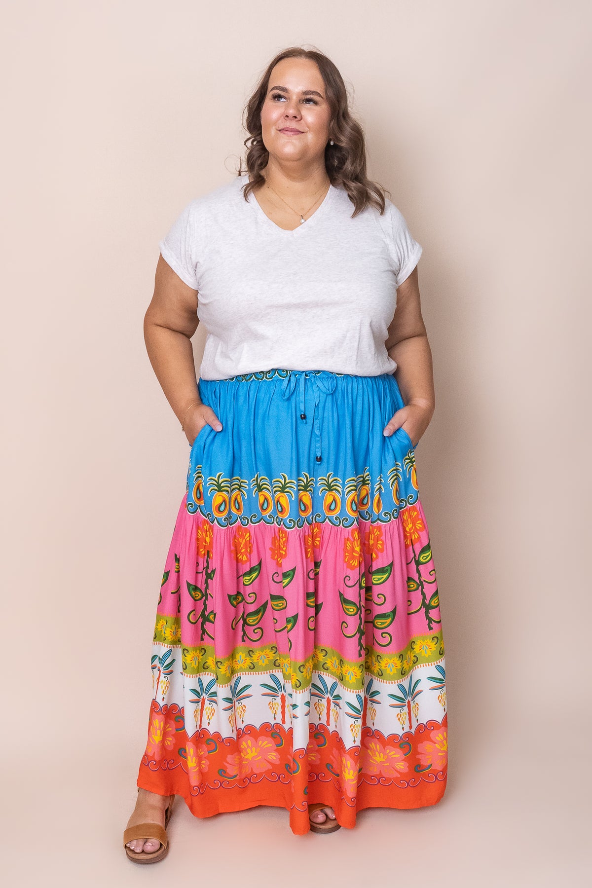 Moana Skirt in Blue Multi - Final Sale