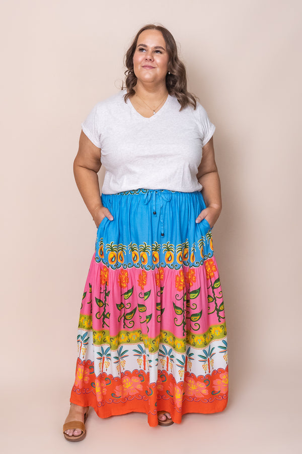 Moana Skirt in Blue Multi