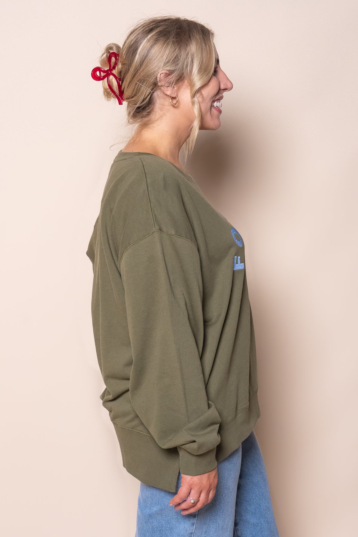 Effortless Contrast Crew in Winter Moss - Foxwood