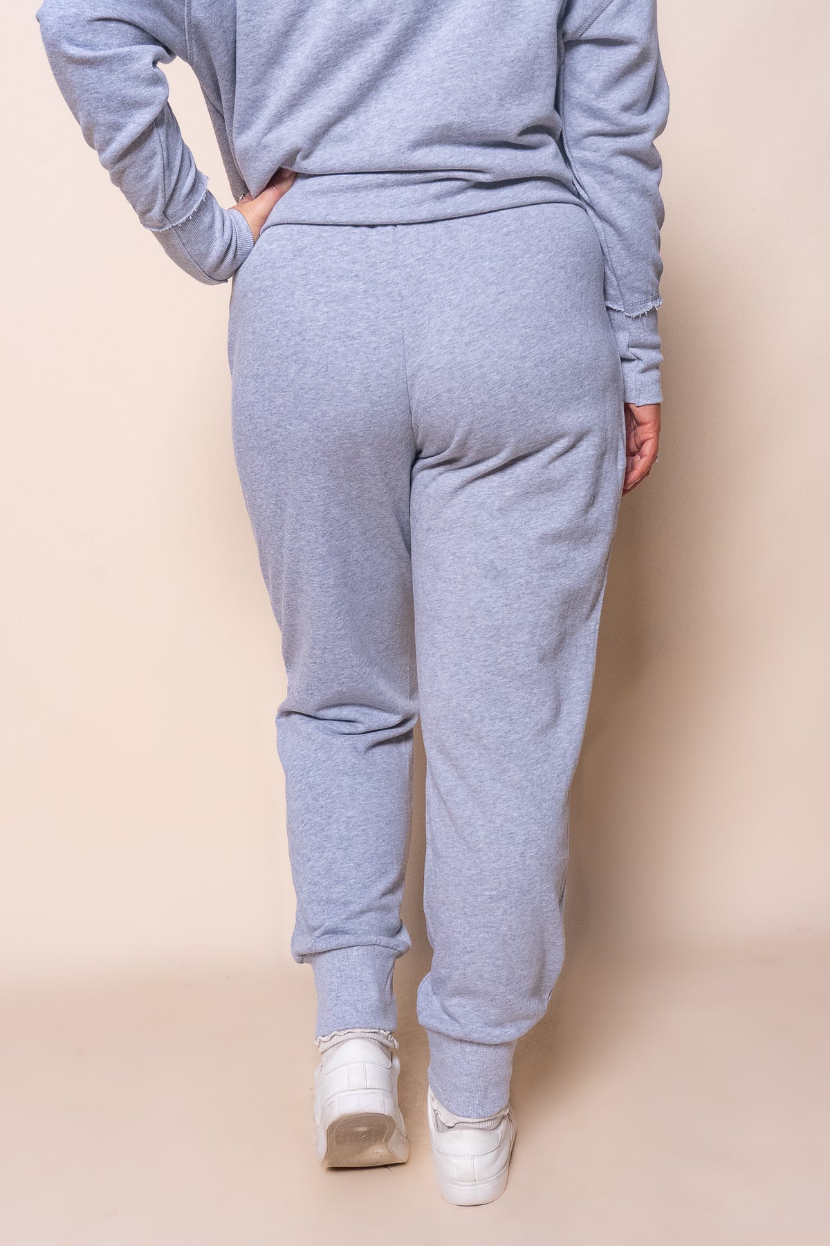 Simplified Confetti Track Pants in Grey Marle - Foxwood