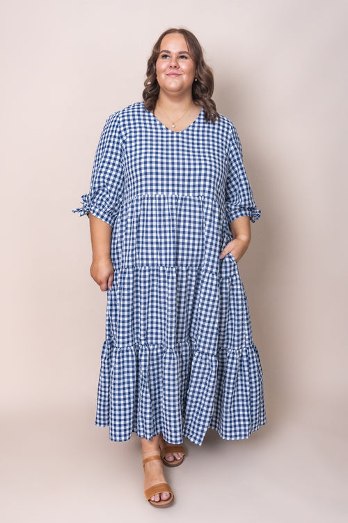 Romy Midi Dress in Blue