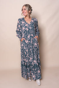 Hermine Maxi Dress in Dark Teal