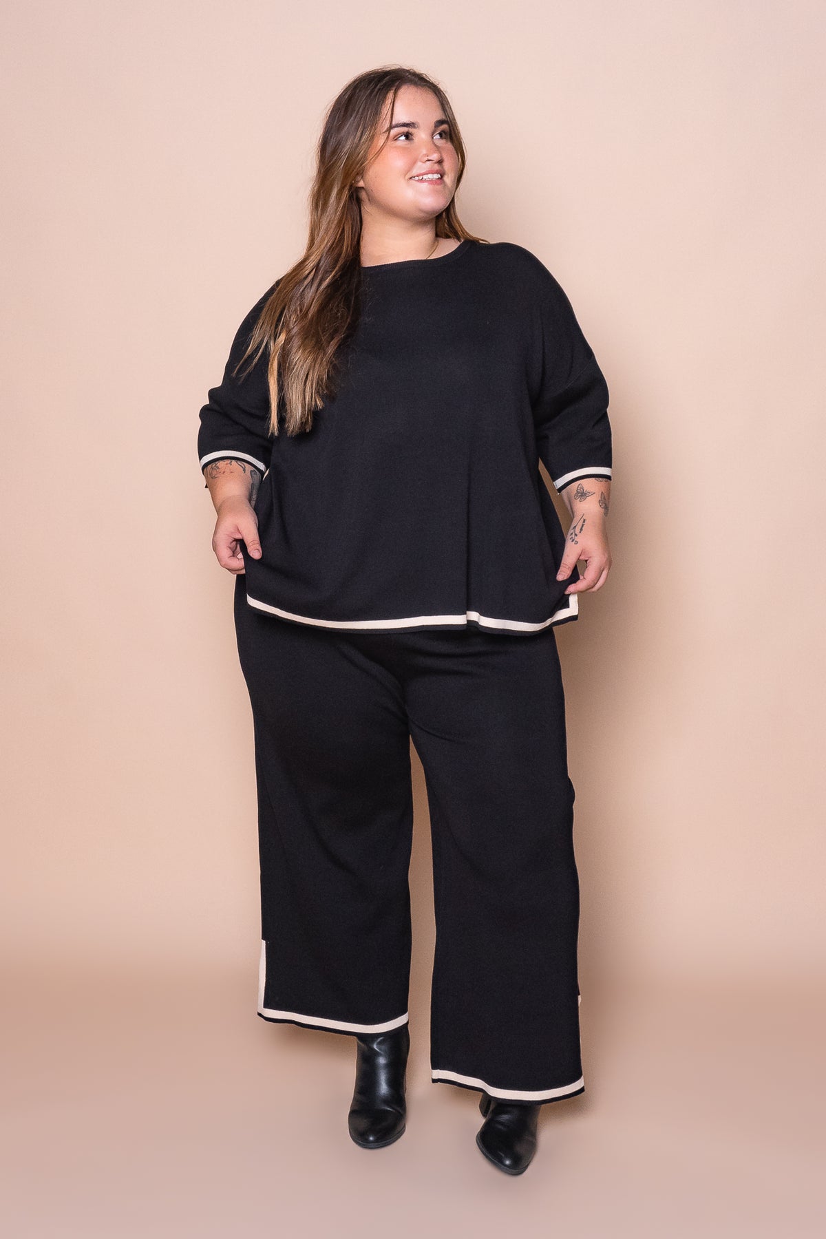 Harlina Knit Set in Black