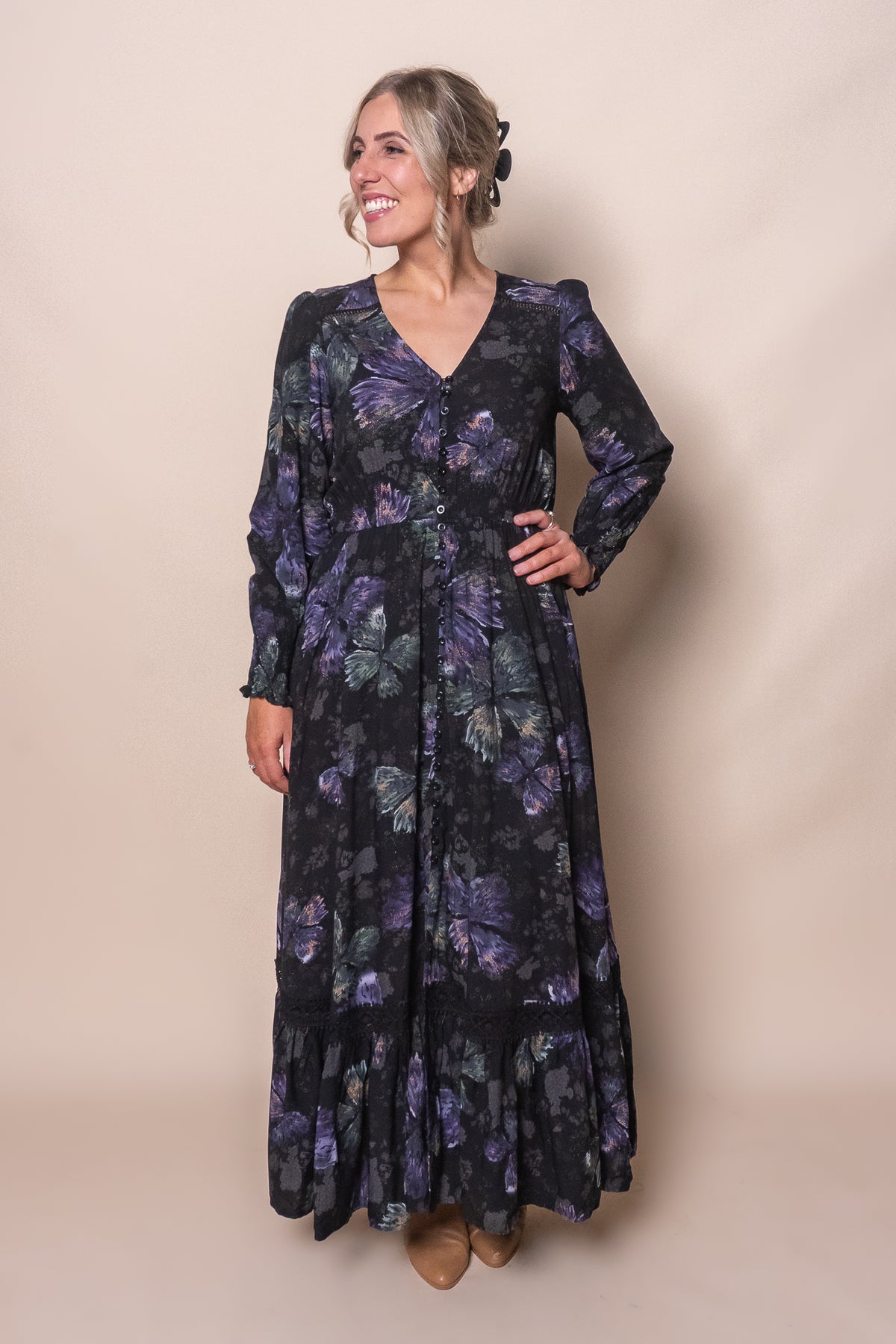 Eugenie Maxi Dress in Black