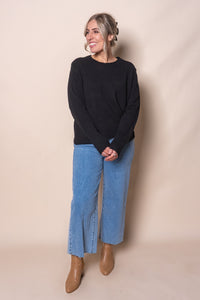 Tosca Crepe Knit Jumper in Black