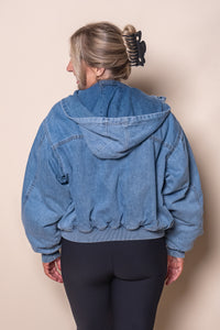 Brixton Denim Bomber Jacket in Light Blue - All About Eve
