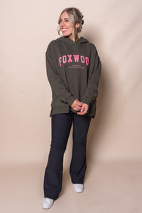 Interval Hoodie in Dark Khaki/Coral - Foxwood