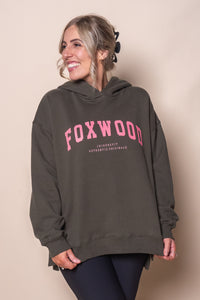 Interval Hoodie in Dark Khaki/Coral - Foxwood