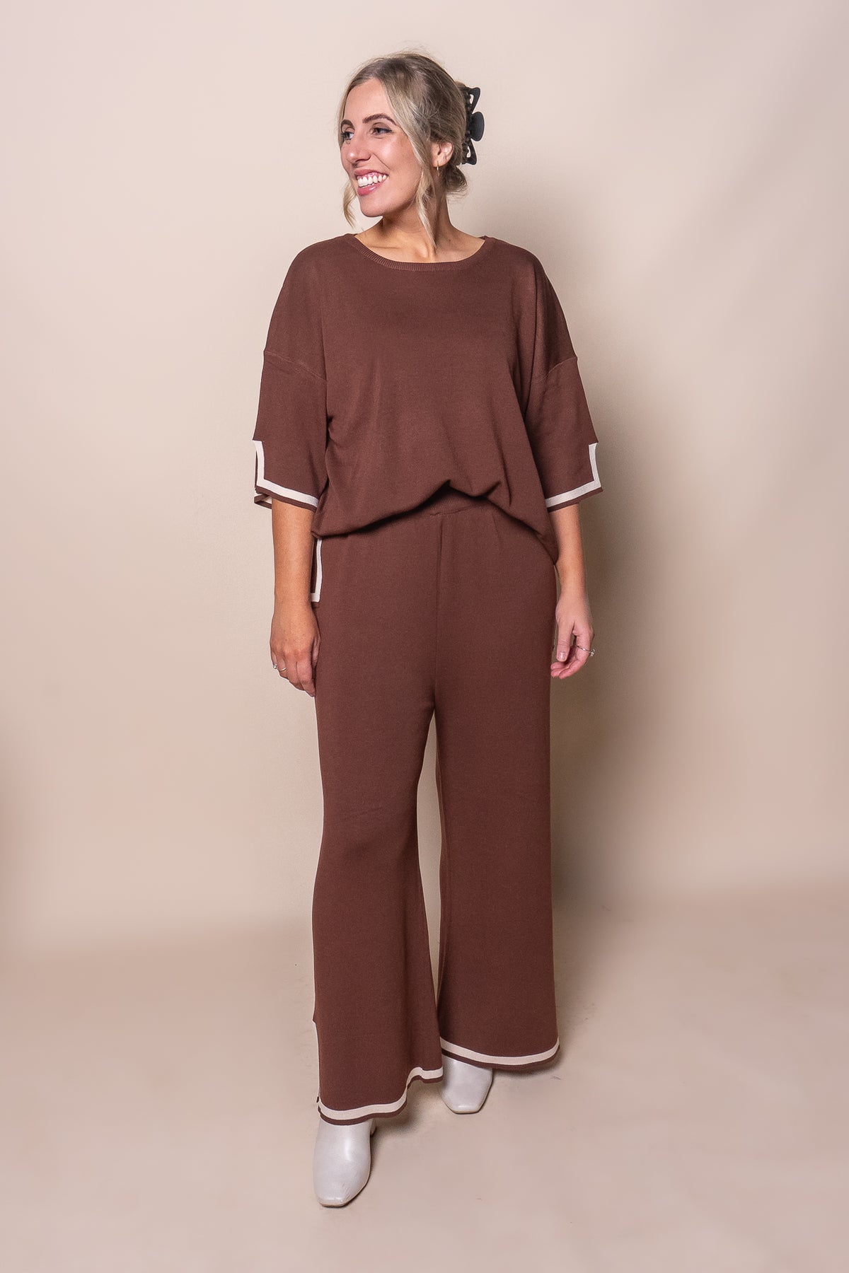 Harlina Knit Set in Chocolate