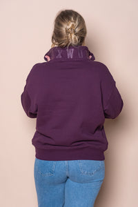 College Zip Crew in Plum - Foxwood