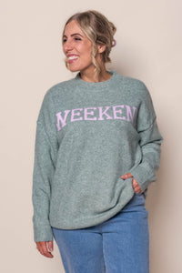 Oscar Knit Jumper in Sage Marle