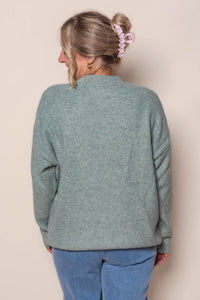 Oscar Knit Jumper in Sage Marle