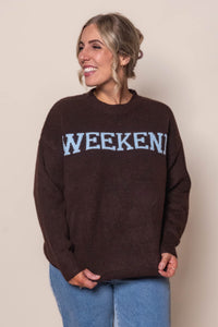 Oscar Knit Jumper in Chocolate Marle