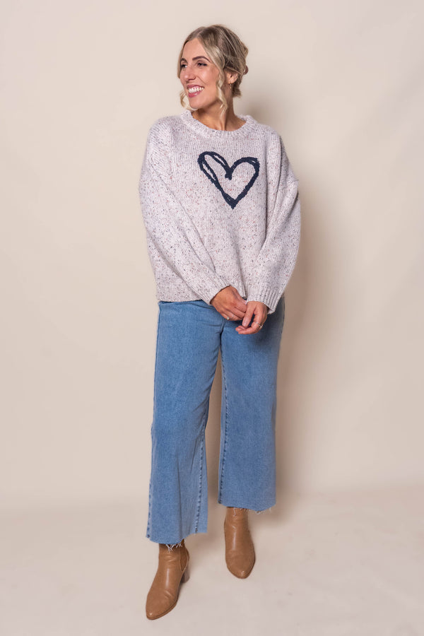 Melanie Knit Jumper in White Multi