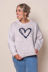 Melanie Knit Jumper in White Multi