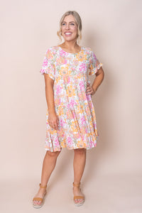 Ivy-Rose Dress in White Multi