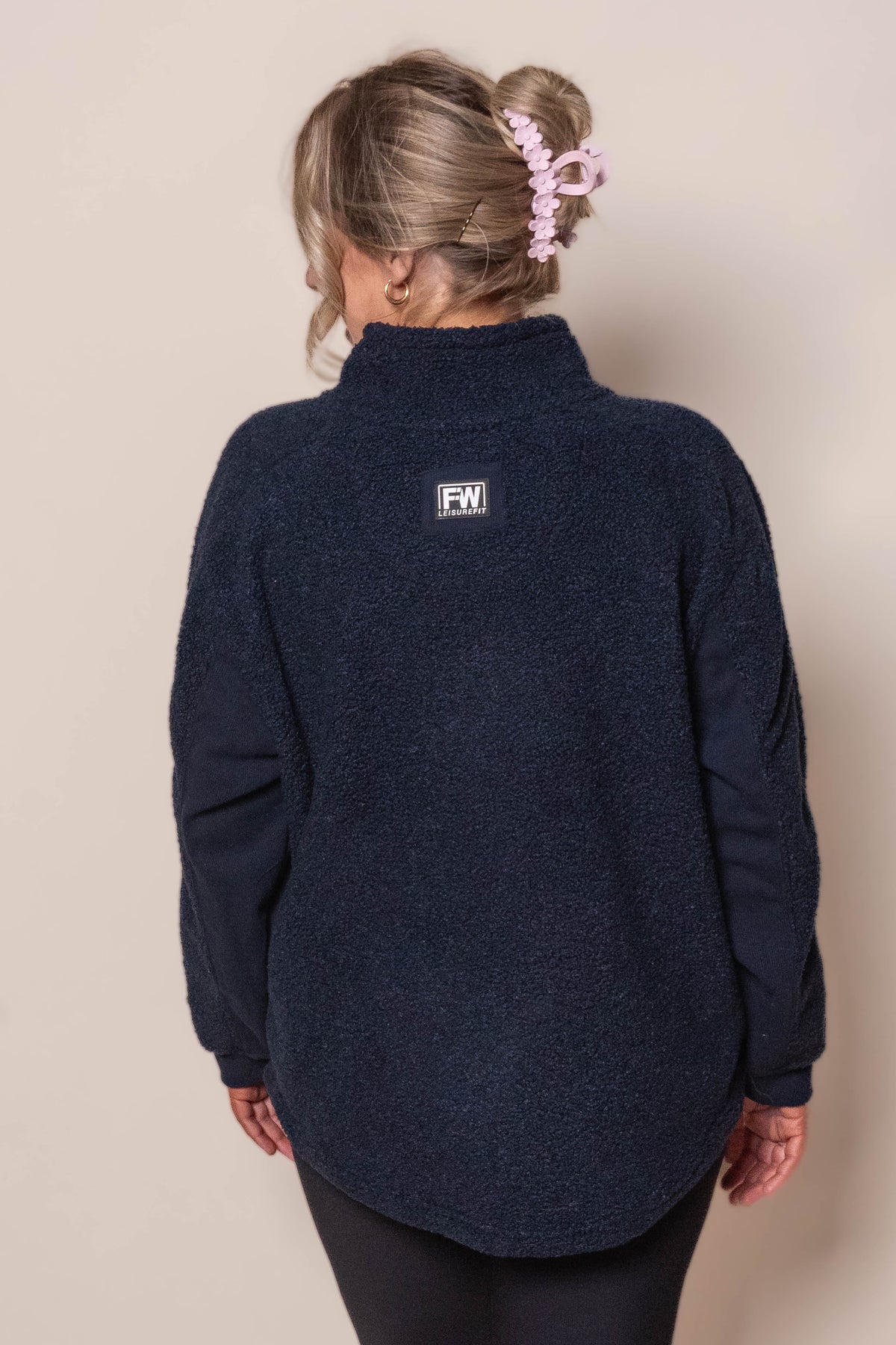 Weekend Boucle Crew in Dark Sapphire - Foxwood