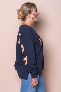 Interval Crew in Navy/Peach - Foxwood