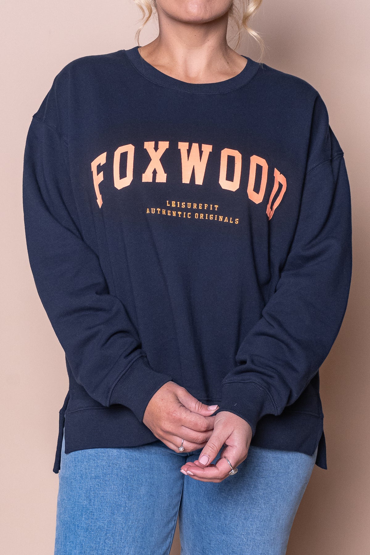 Interval Crew in Navy/Peach - Foxwood