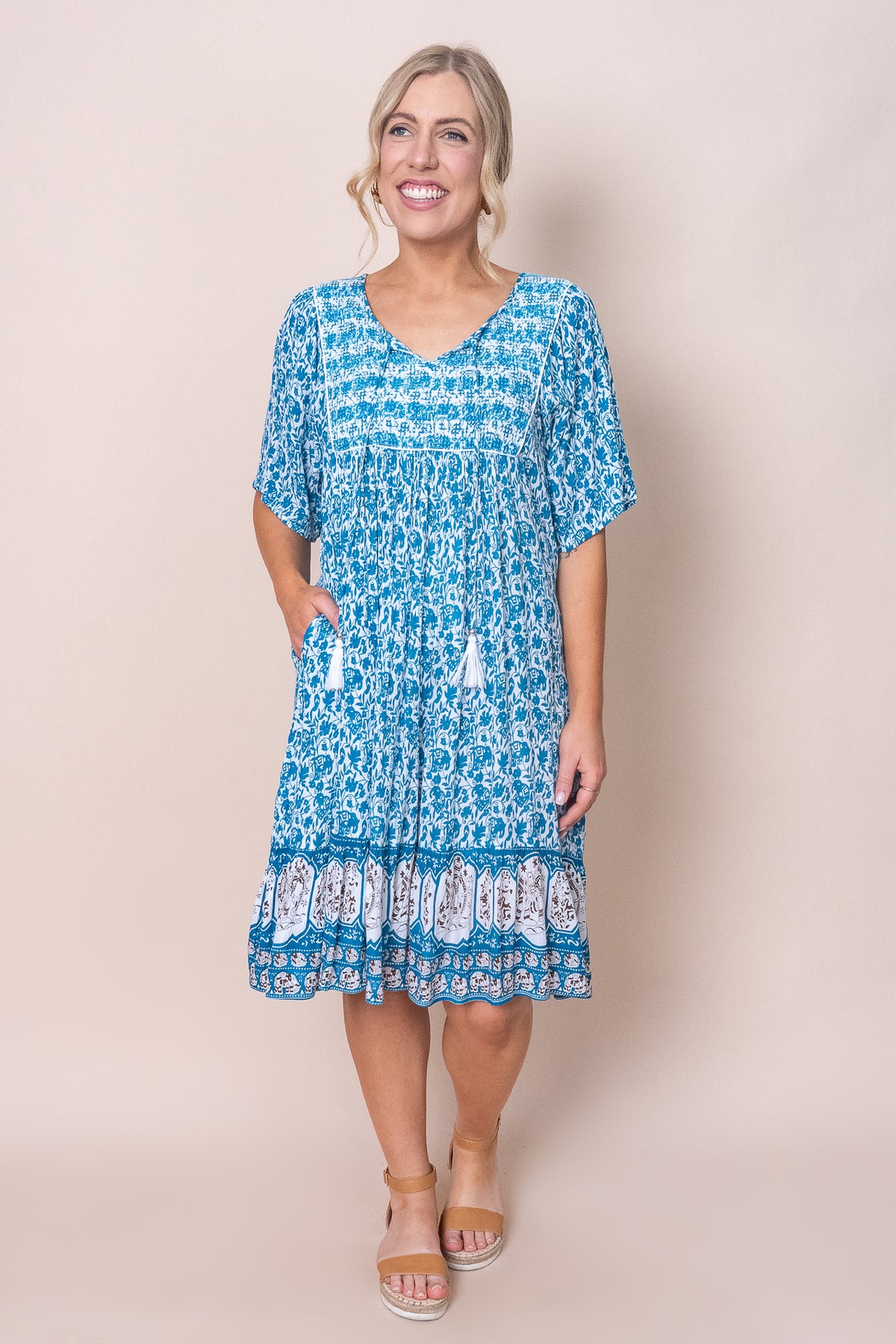 Jacqueline Dress in Teal