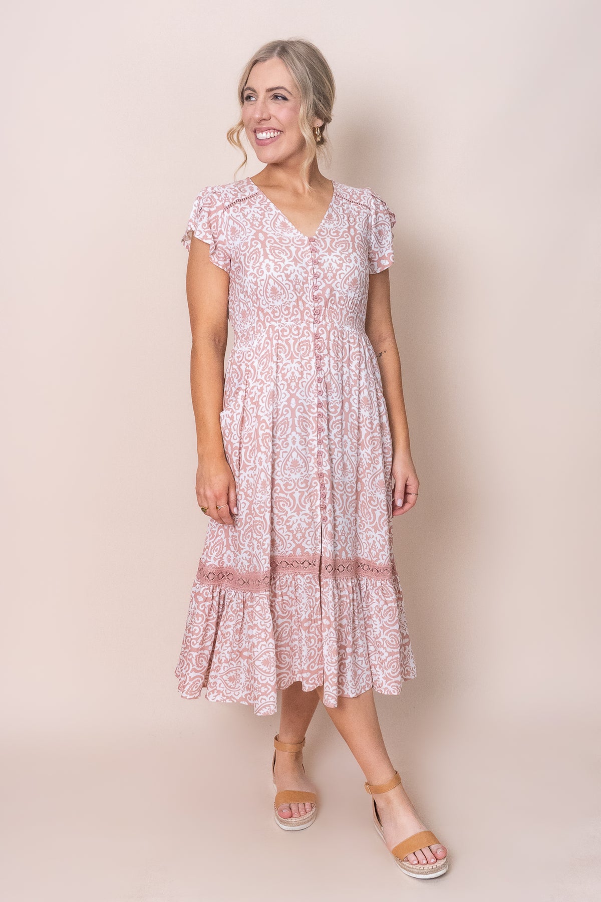 Nala Dress in Dusty Pink