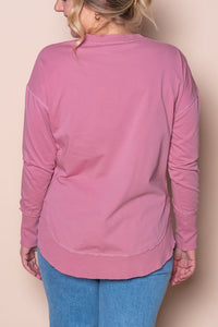 Farrah Long Sleeve Top in Rose Pink - Foxwood