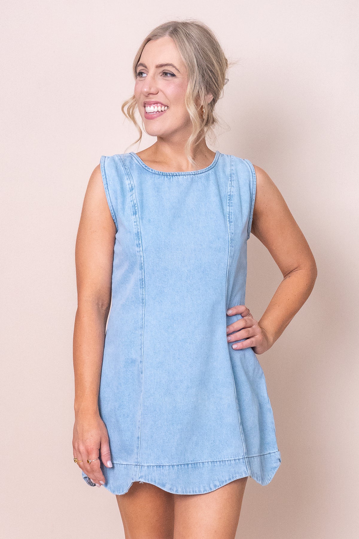 Nixie Dress in Light Blue