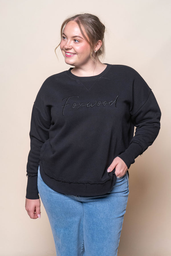 Signature Crew in Washed Black - Foxwood