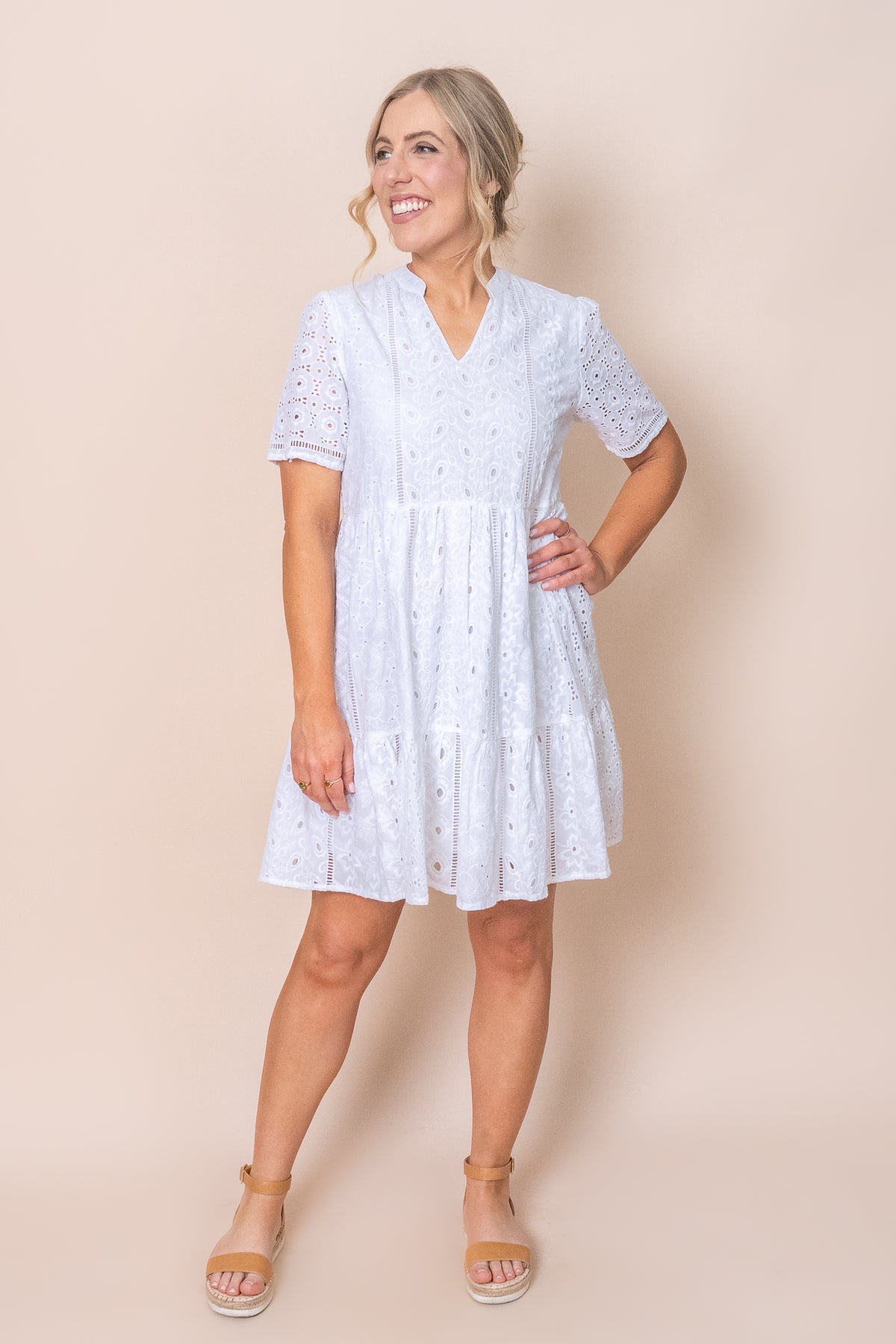 Lorinda Dress in White