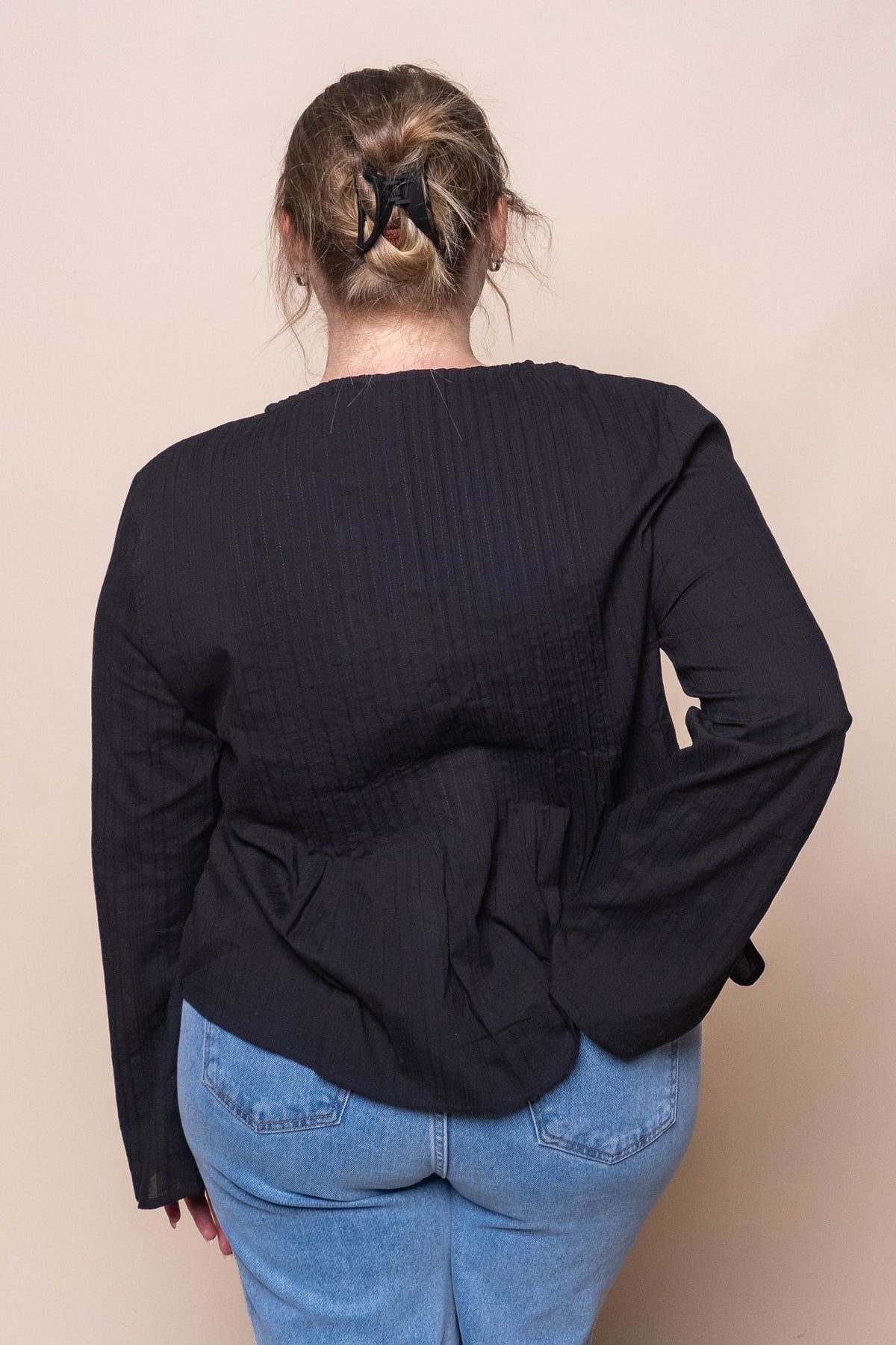 Nyxie Ruffle Top in Black - All About Eve