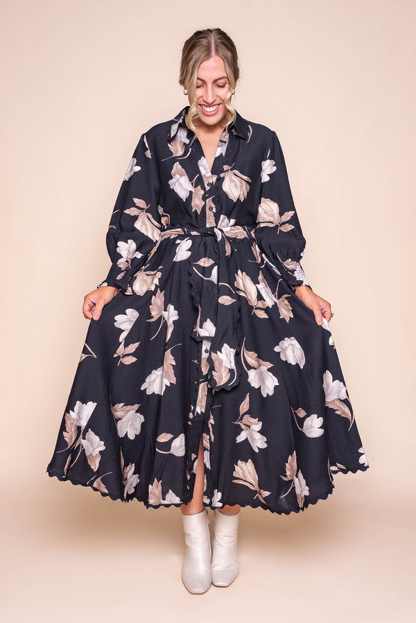 Nicoline Midi Dress in Black