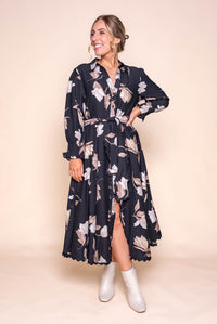 Nicoline Midi Dress in Black