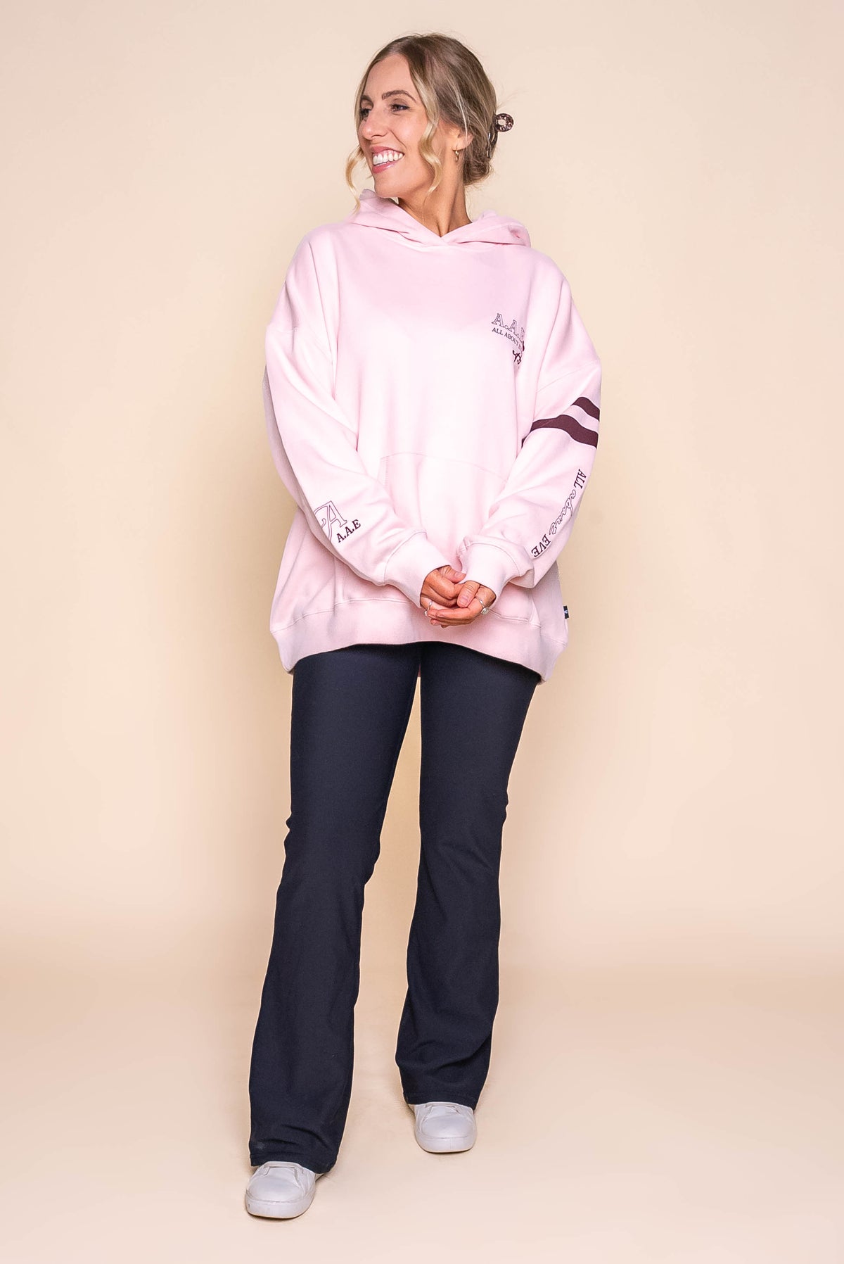 Conscious Relaxed Hoodie in Pale Pink - All About Eve