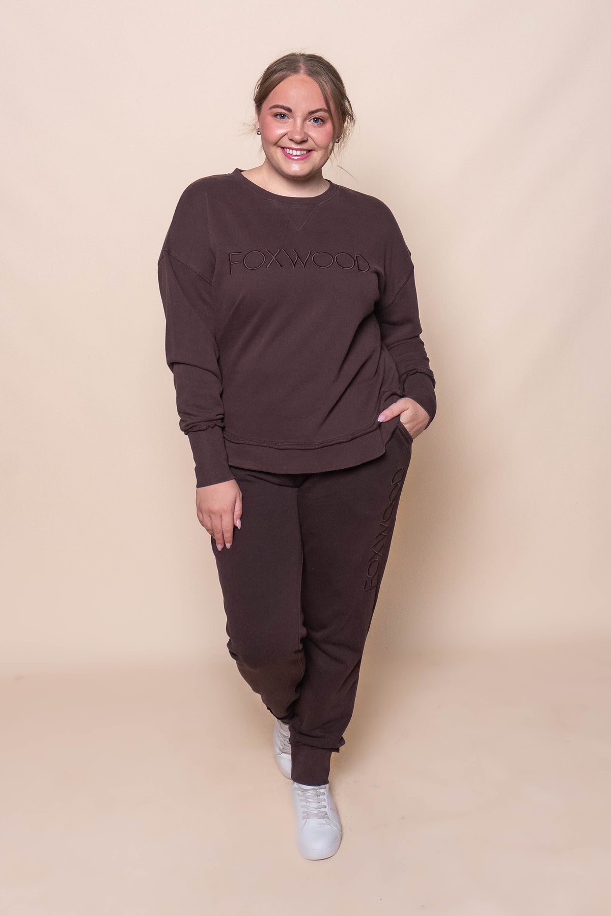 Simplified Track Pants in Coffee - Foxwood