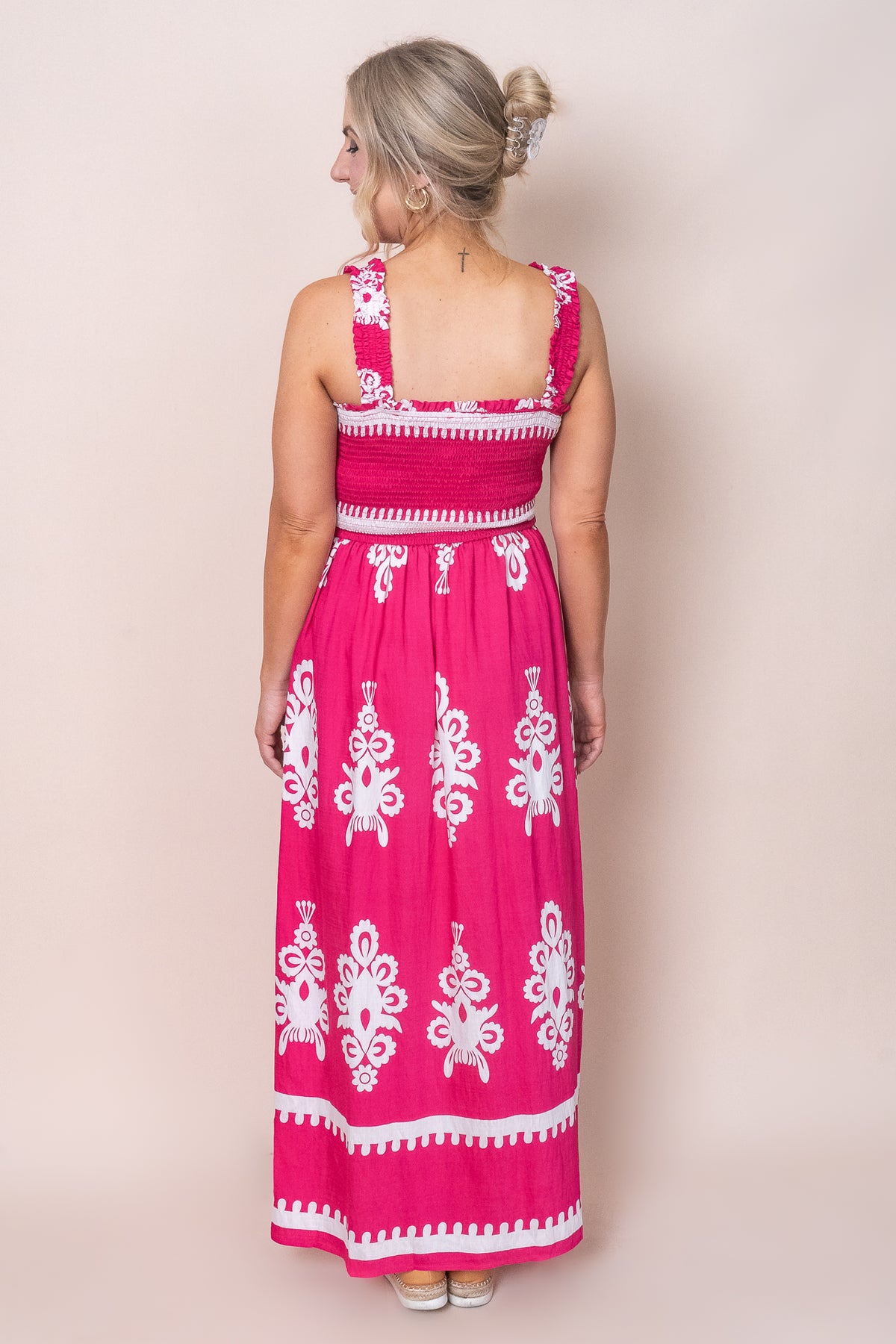 Miriana Dress in Deep Pink