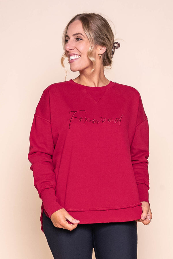 Signature Crew in Rhubarb Red - Foxwood