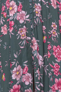 Marie Maxi Dress in Forest Green