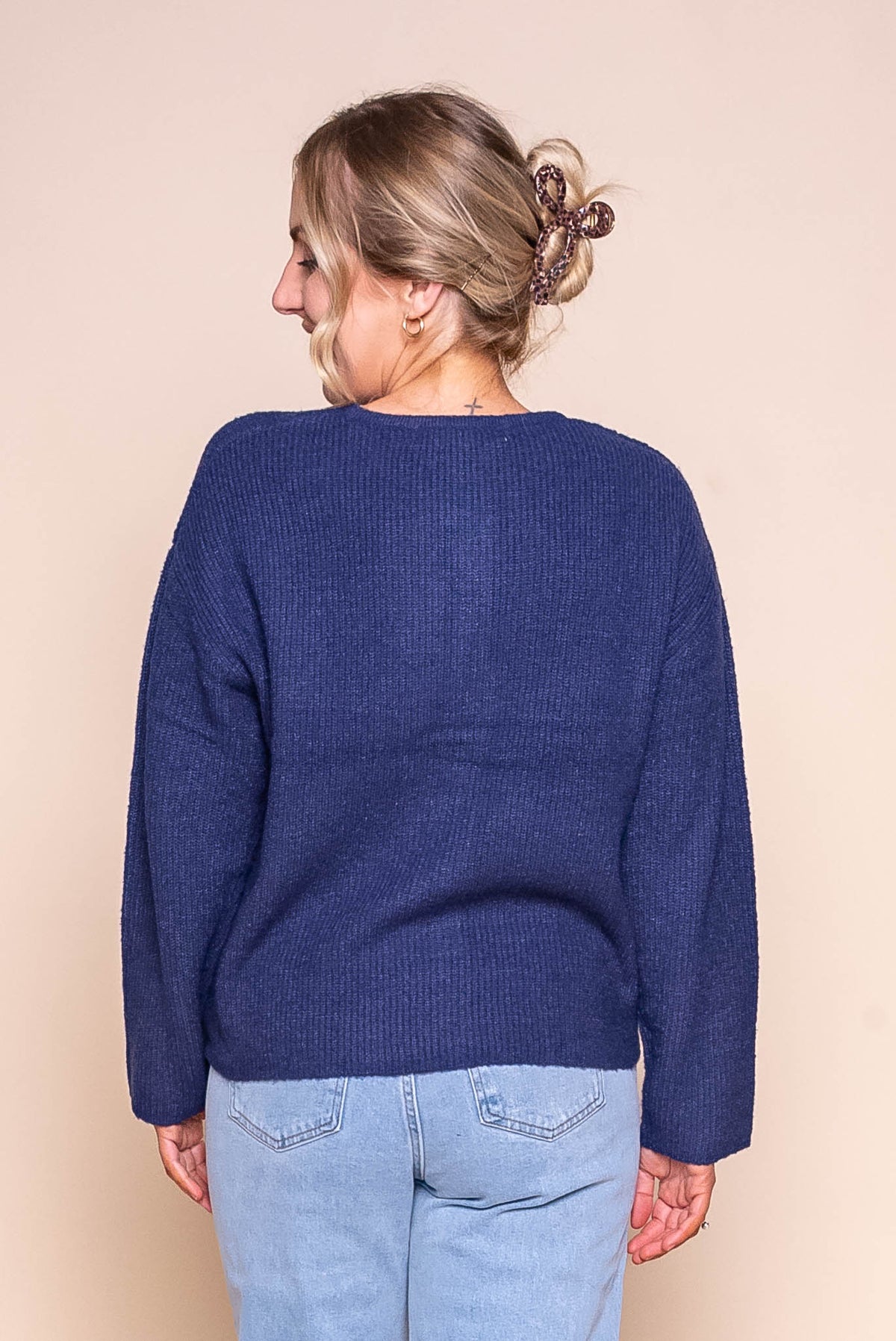 Murphy Knit Cardi in Midnight Blue - Foxwood