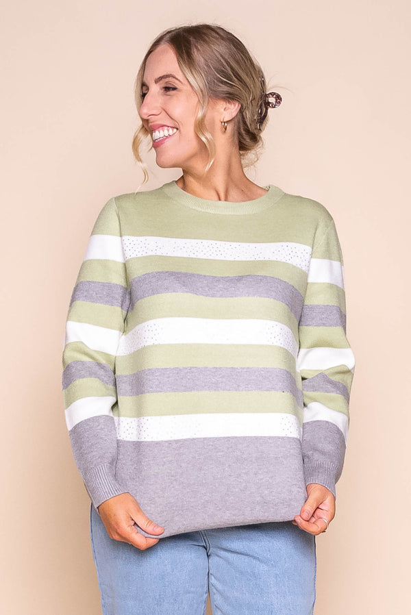 Aubrey Knit Jumper in Grey Marle
